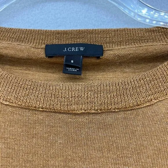 J. Crew Sweater Women's Size Small Mustard Gold Merino Wool
