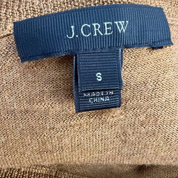 J. Crew Sweater Women's Size Small Mustard Gold Merino Wool