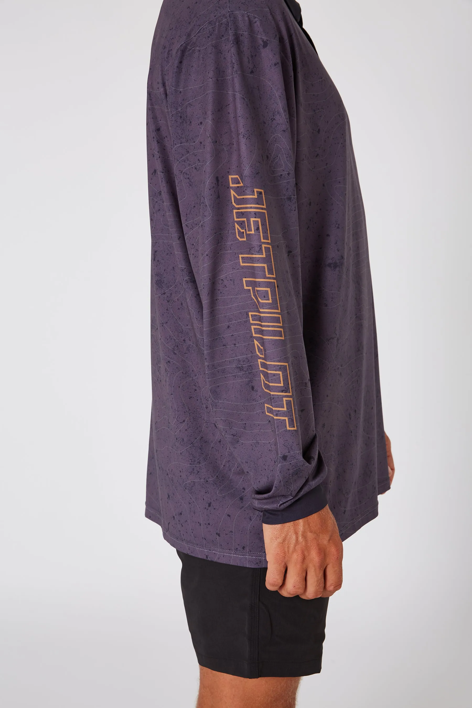Jetpilot Venture LS Fishing Mens Polo - Black