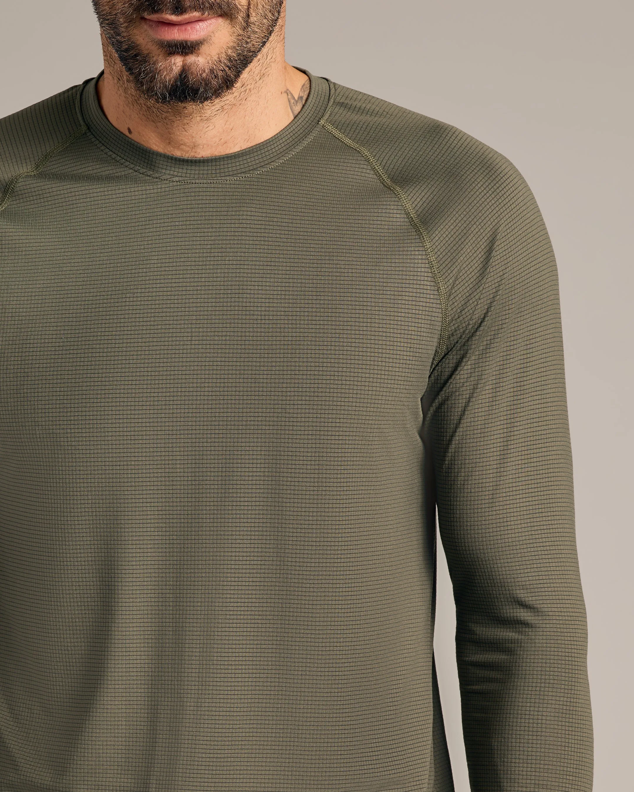 Kelp Long Sleeve Active Mesh Crew