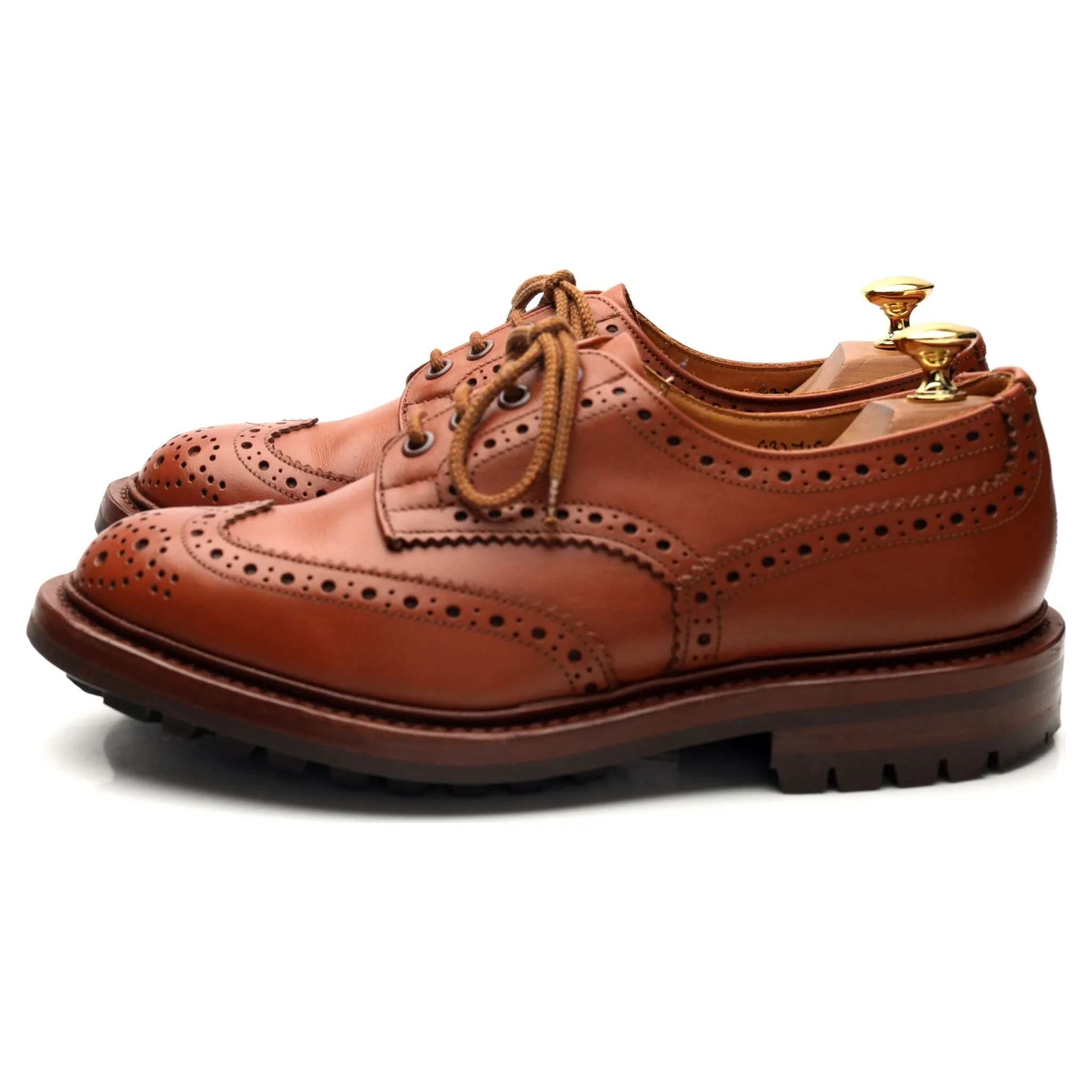 'Keswick' Tan Brown Leather Derby Brogue UK 6