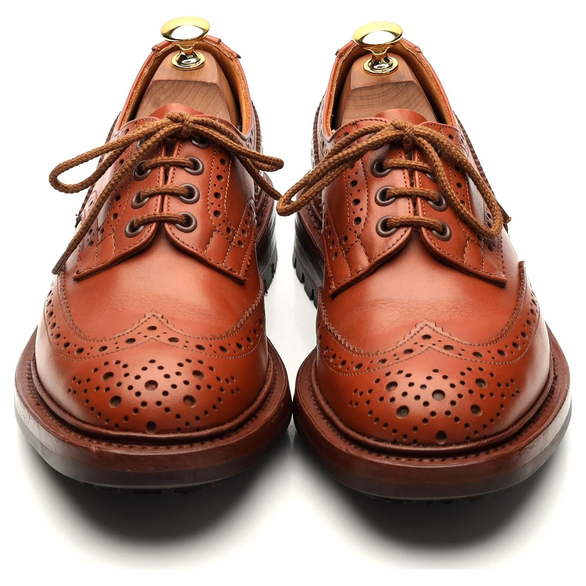 'Keswick' Tan Brown Leather Derby Brogue UK 6