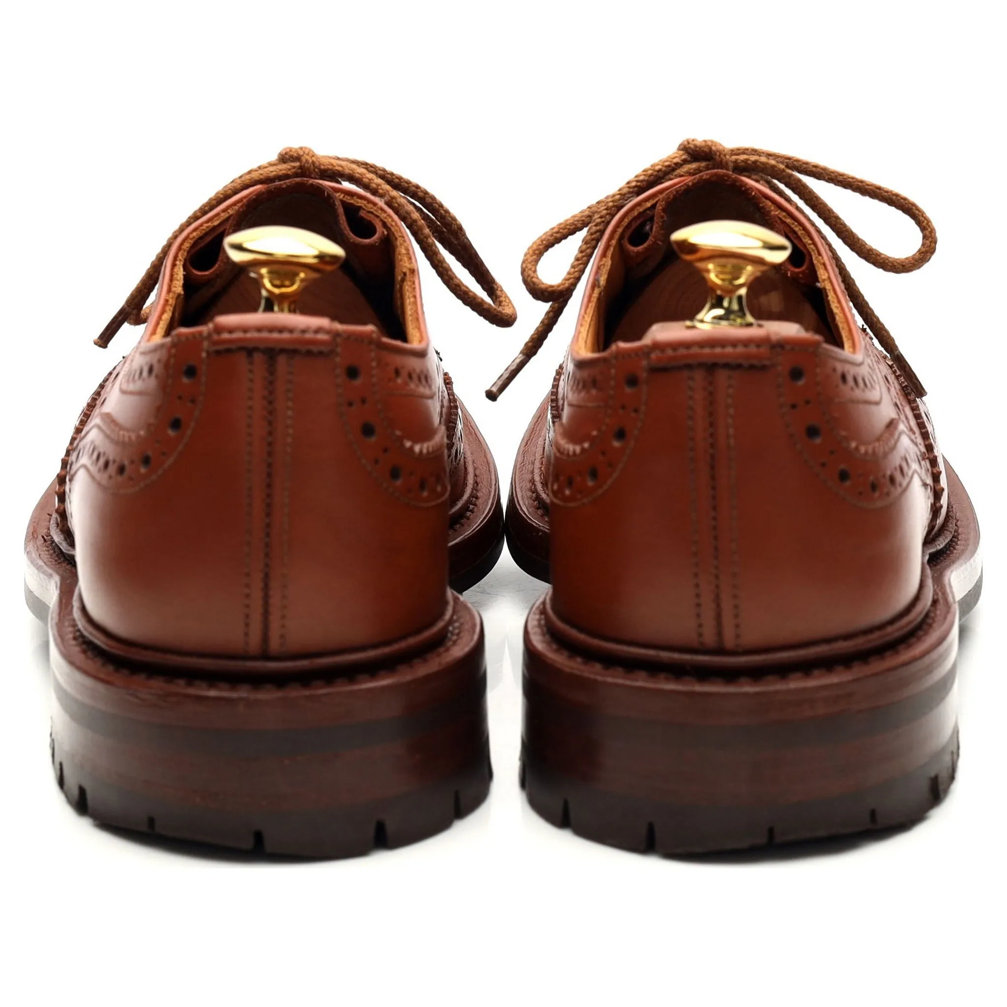 'Keswick' Tan Brown Leather Derby Brogue UK 6