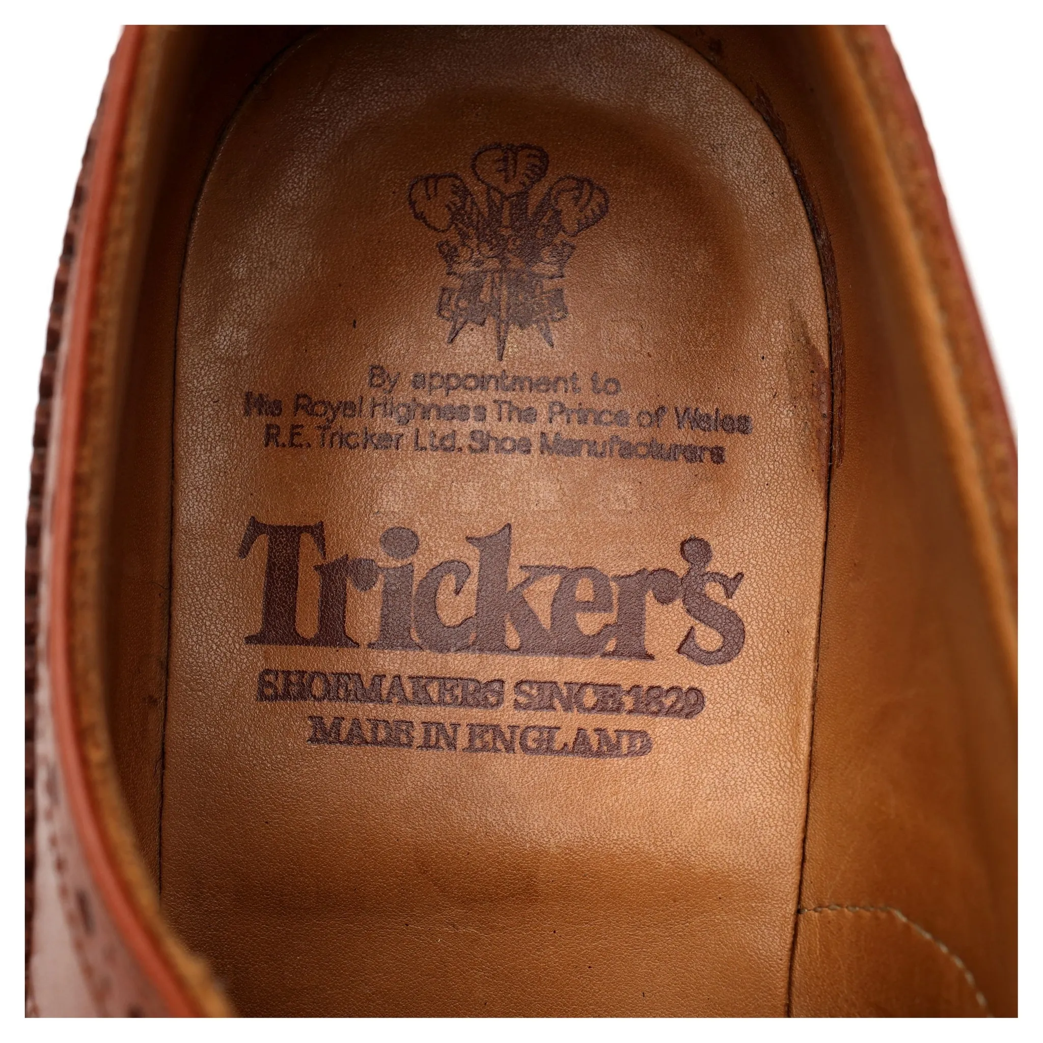 'Keswick' Tan Brown Leather Derby Brogue UK 6