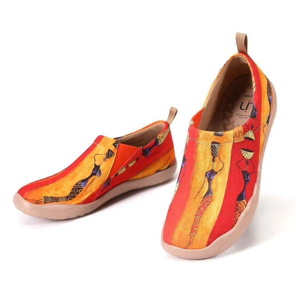 LADY WALKING Painted Canvas Shoes