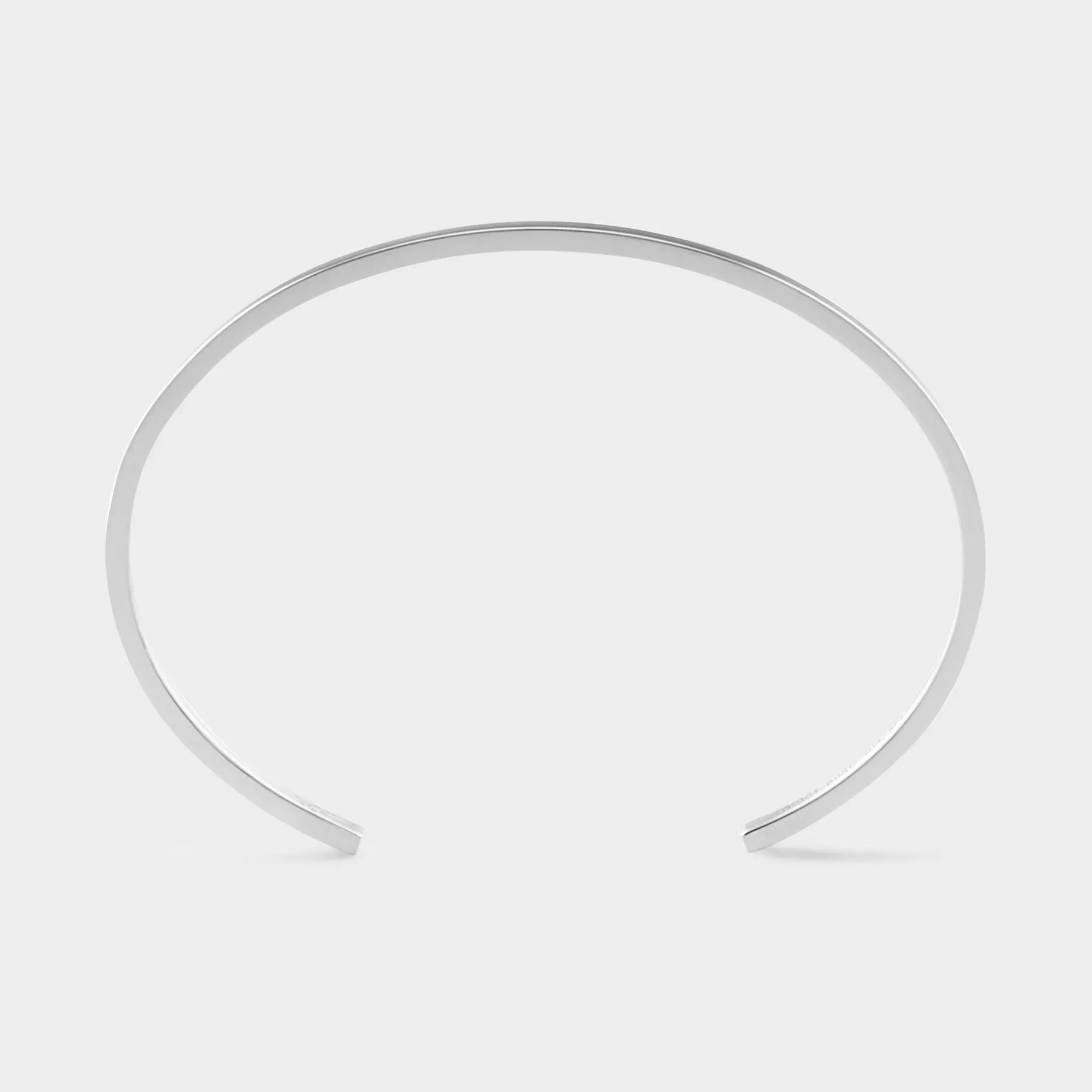 Le 7g Bangle Ribbon Bracelet in Silver