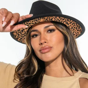 Leopard Print Chain Decoration Hat