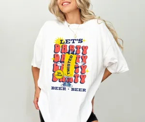 Let's Darty Twisted Can White Tee