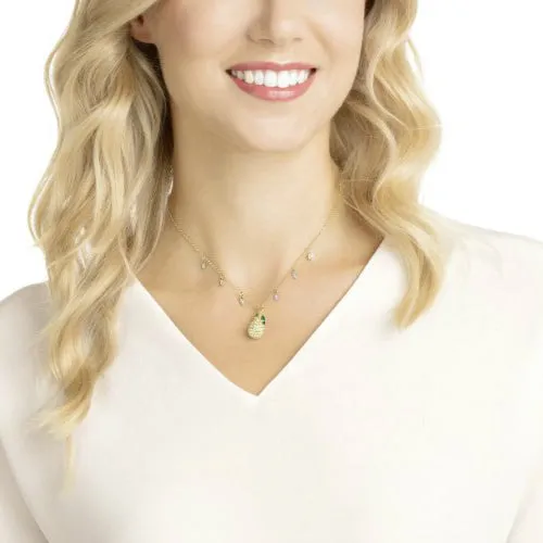 Lime Pineapple Multi-Colored Gold Plating Necklace