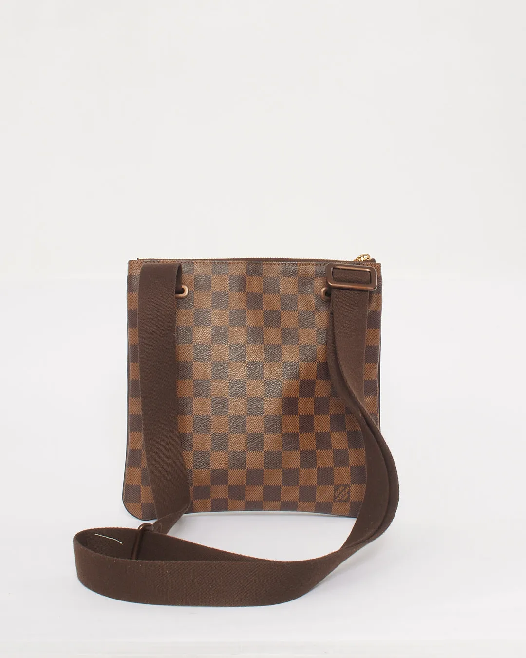 Louis Vuitton Damier Ebene Canvas Brooklyn Flat Pochette Crossbody Bag