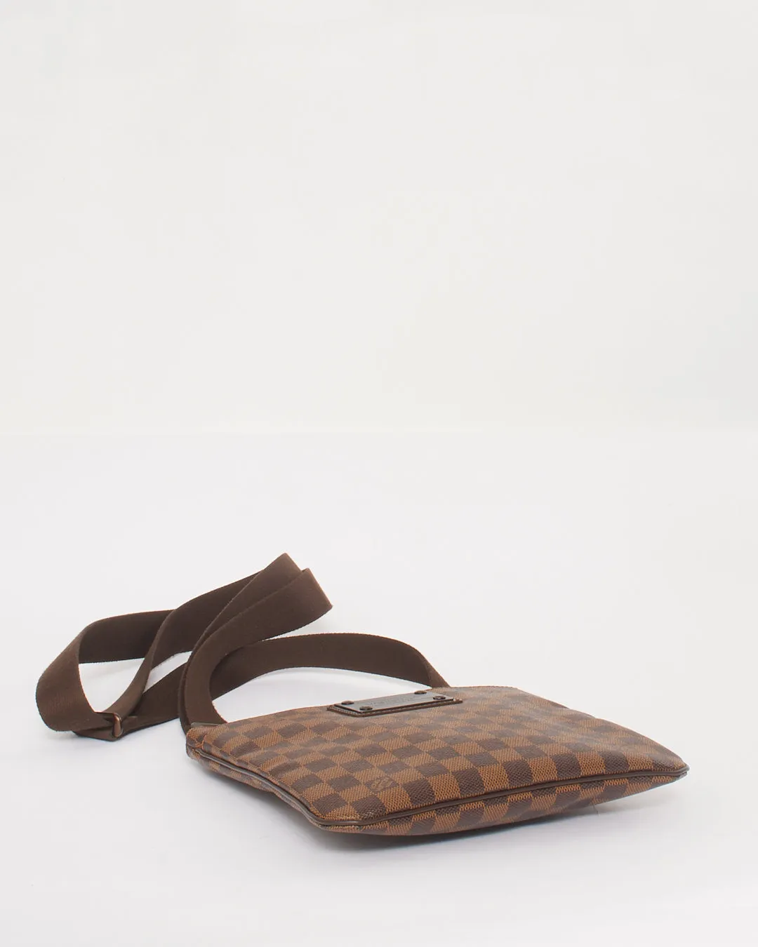 Louis Vuitton Damier Ebene Canvas Brooklyn Flat Pochette Crossbody Bag