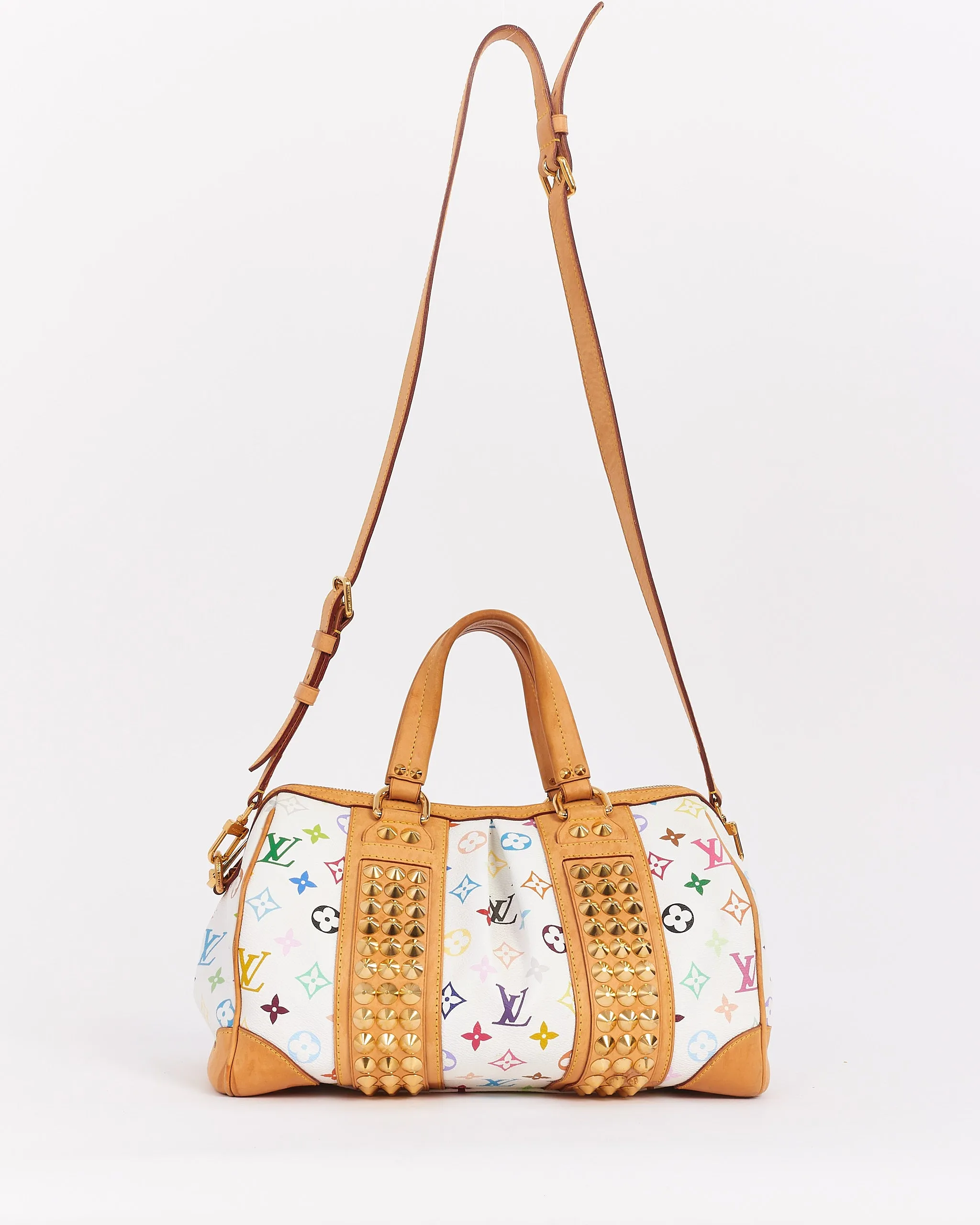 Louis Vuitton White Multi Murakami Monogram Canvas Courtney MM Bag
