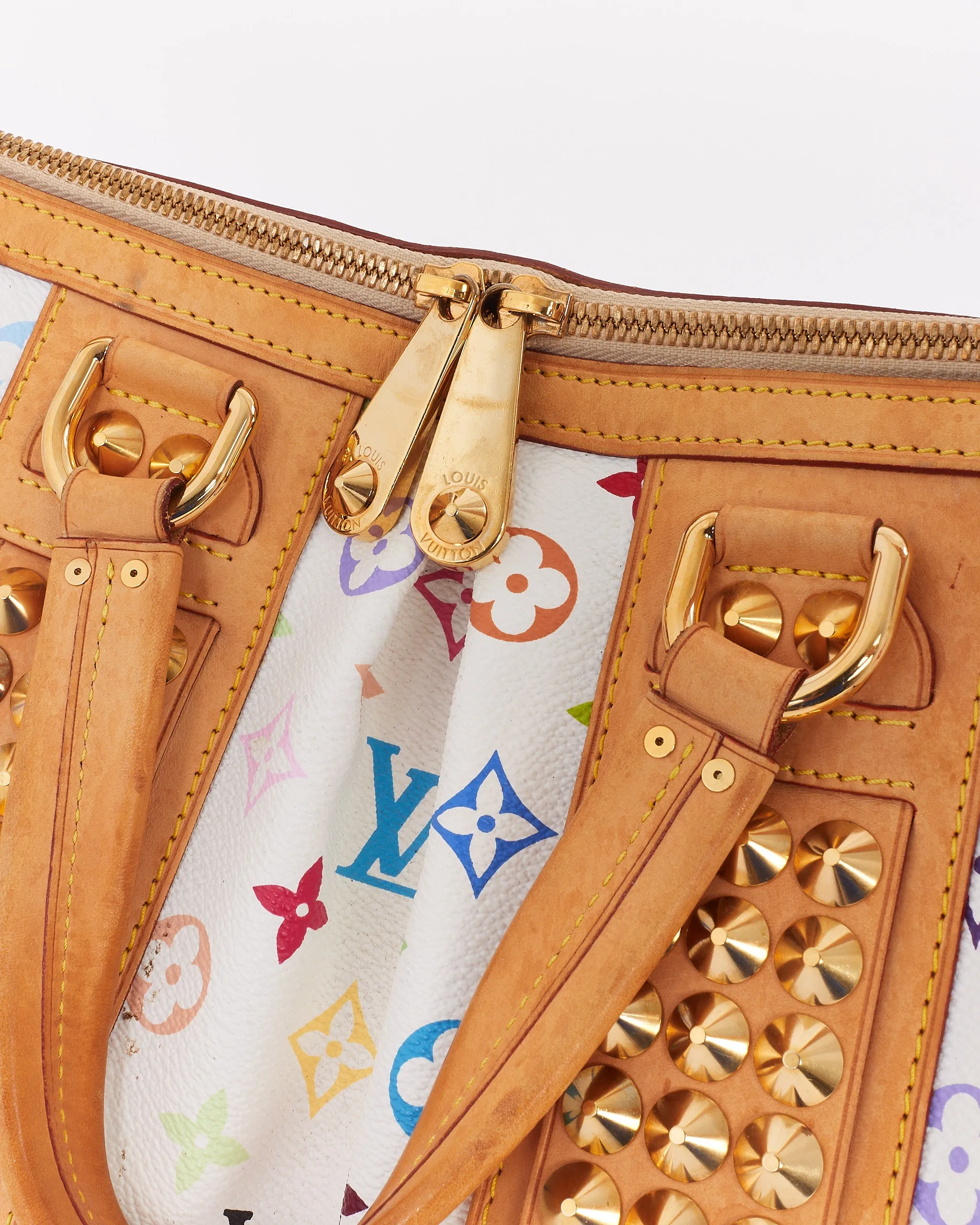 Louis Vuitton White Multi Murakami Monogram Canvas Courtney MM Bag