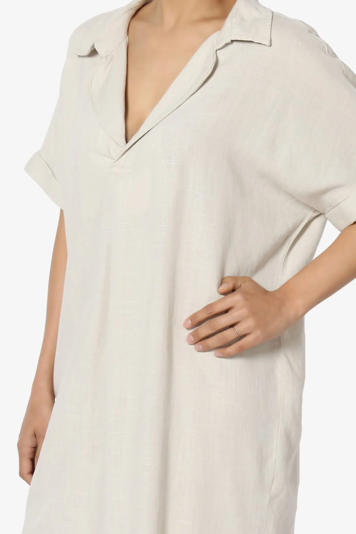 Mayven Linen Oversized Shirt Dress