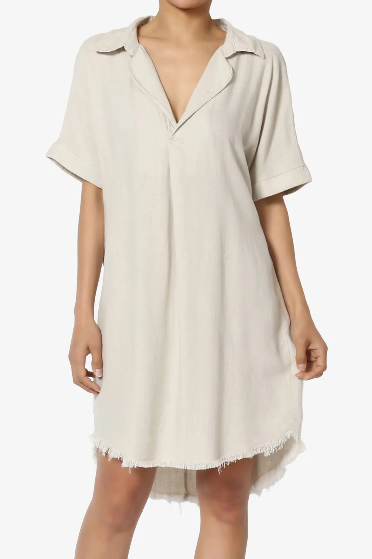 Mayven Linen Oversized Shirt Dress