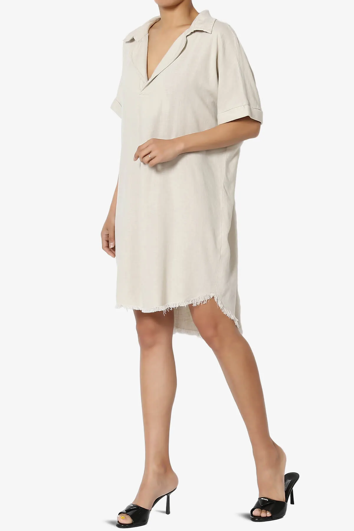 Mayven Linen Oversized Shirt Dress