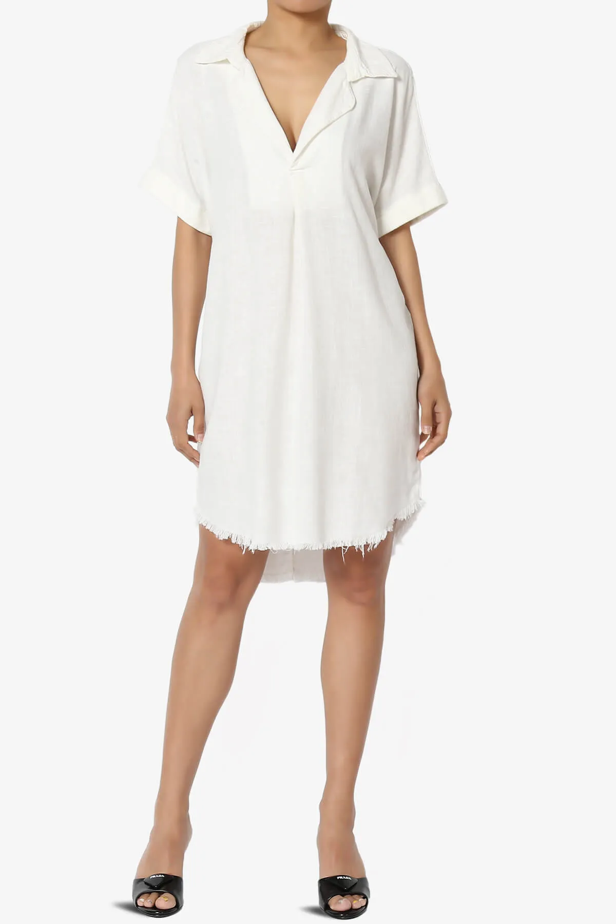 Mayven Linen Oversized Shirt Dress