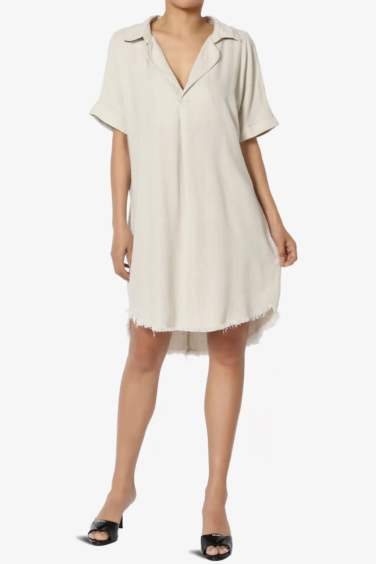 Mayven Linen Oversized Shirt Dress