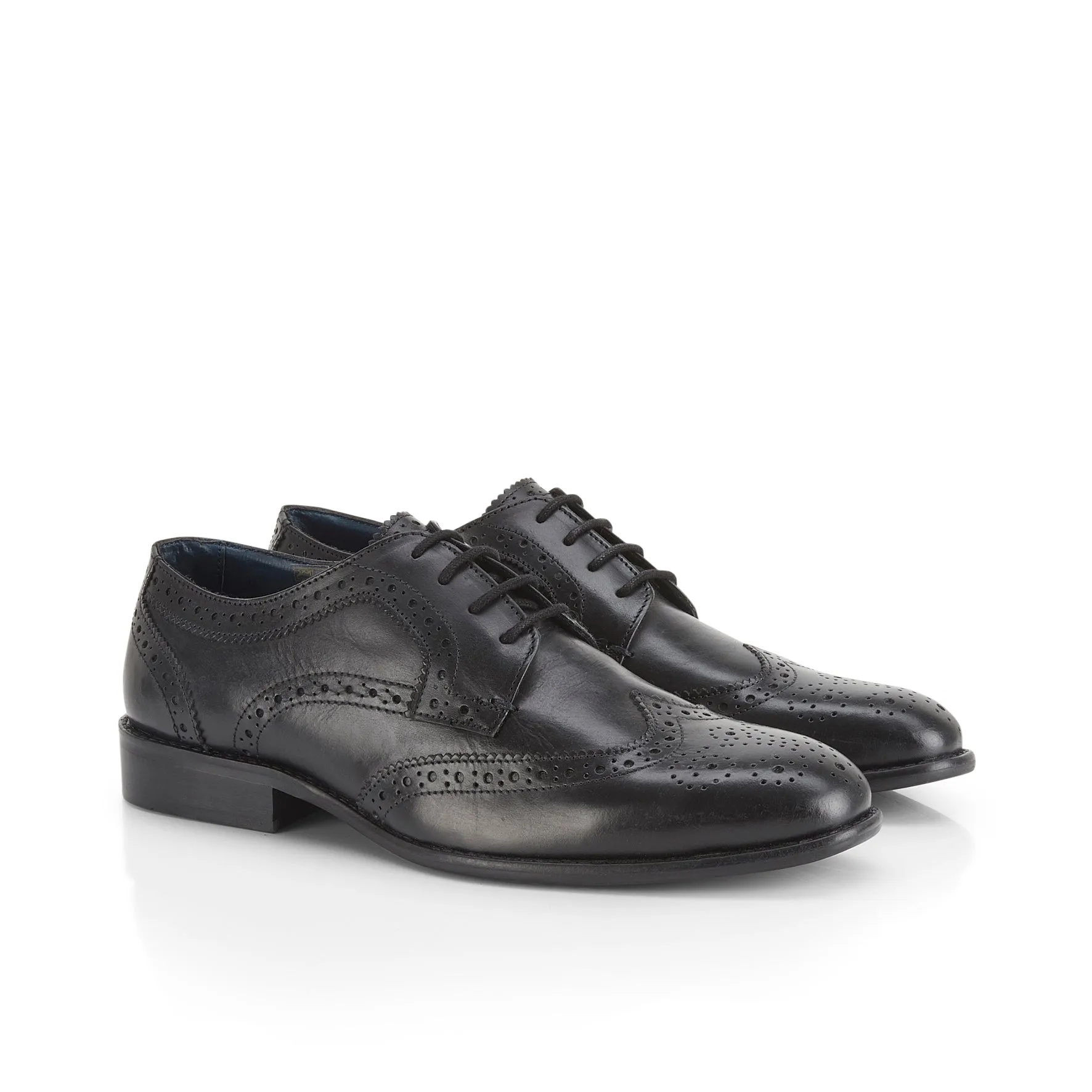 Mcfarland Men's Brogue Shoes - Black