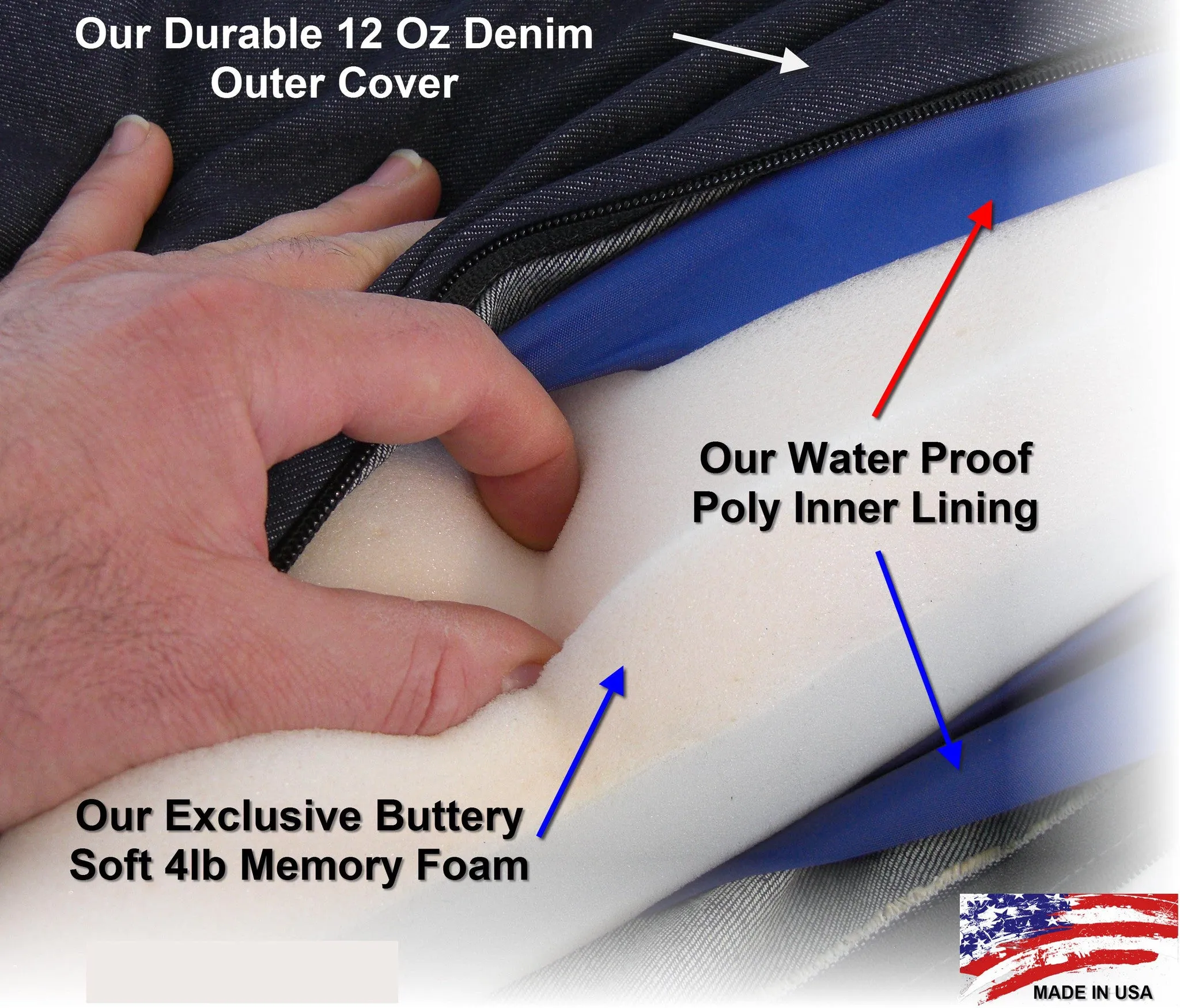 Memory Foam or GEL Memory Foam Pet Bed - Extra Large for Bigger Dogs