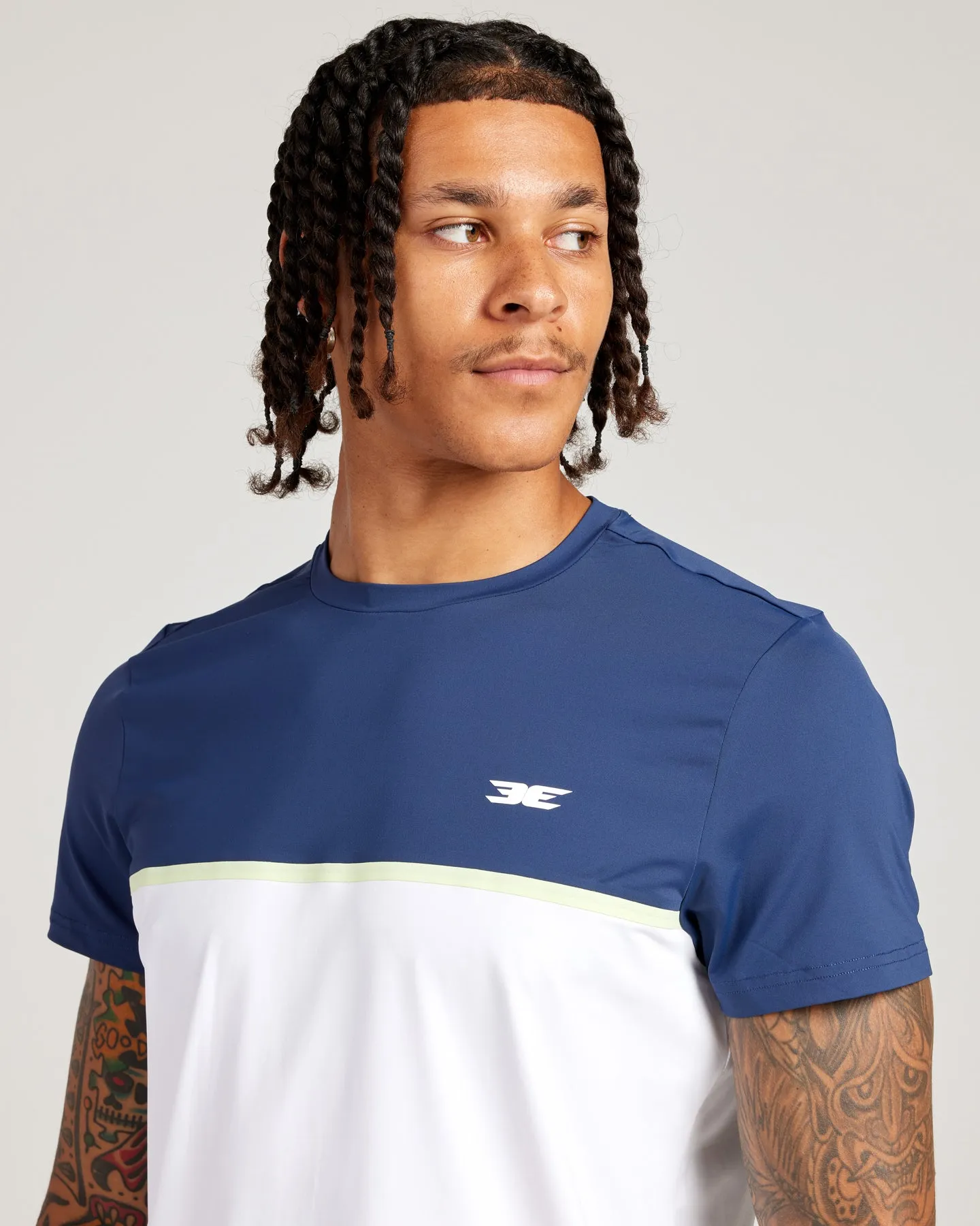 Men's Ace V3 Split Tee - White / Navy