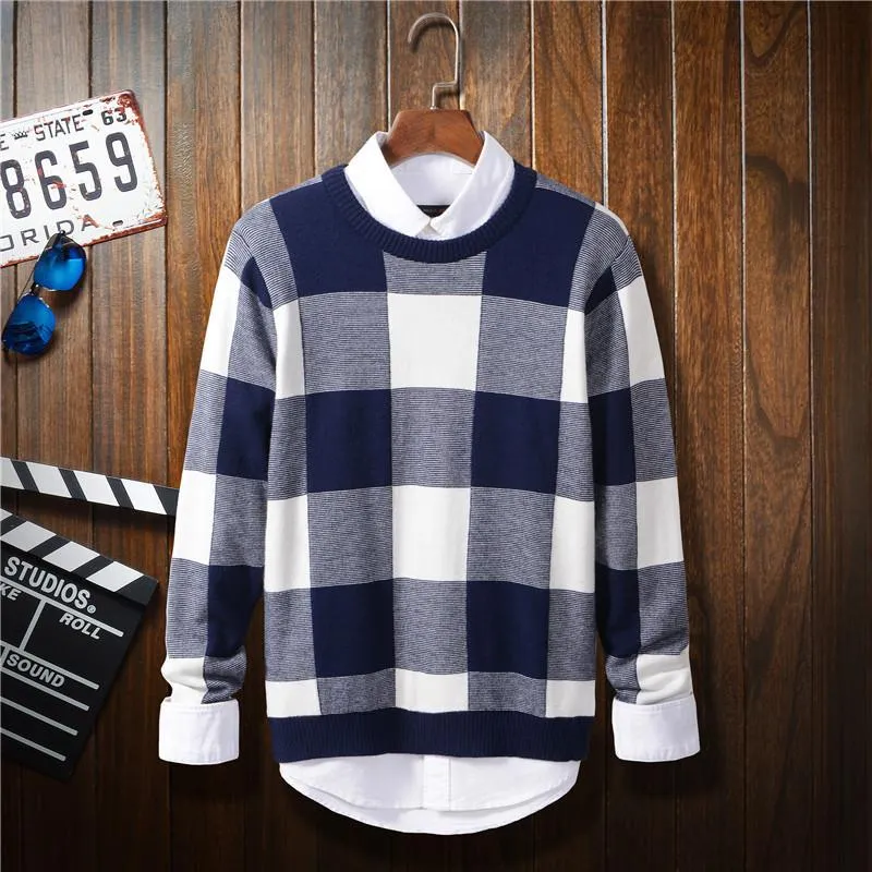Men's Checked Sweater