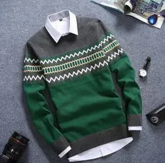 Men's Design Round Collar Sweater