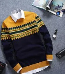 Men's Design Round Collar Sweater