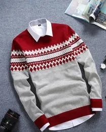 Men's Design Round Collar Sweater