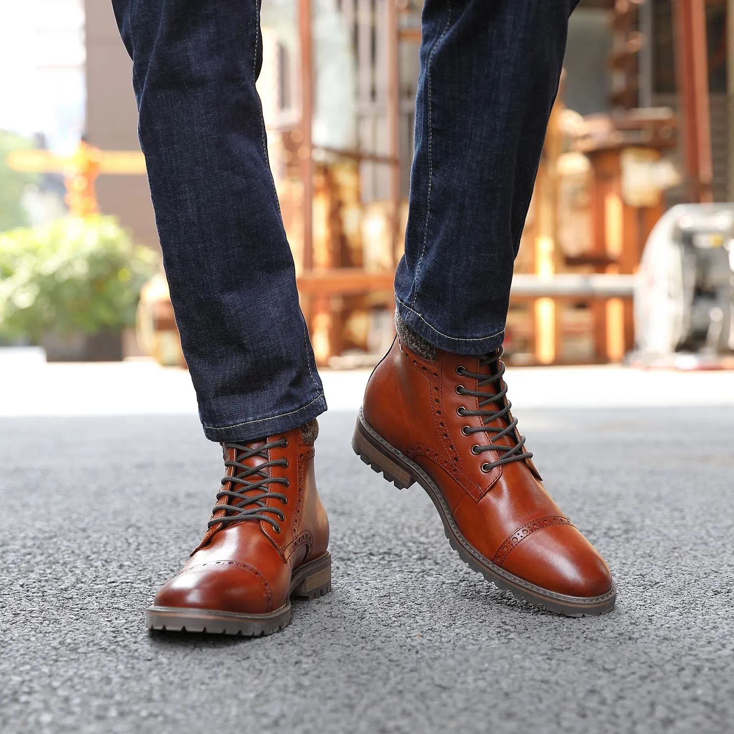 Men's Lace Up Boot Deeno-2-whisky