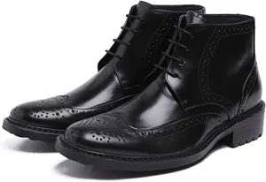 Men's Wingtip Dress Boots Brogues