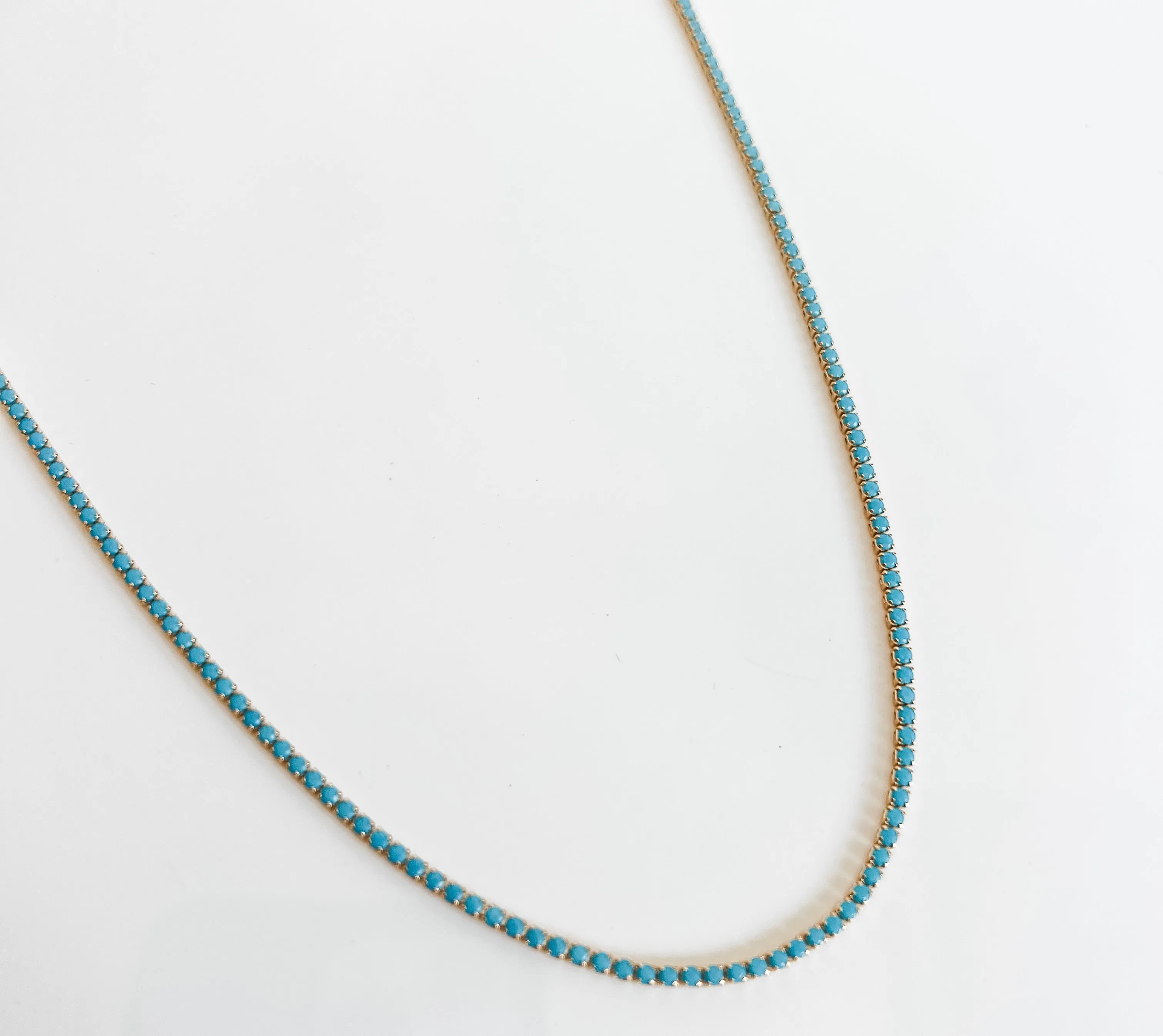 Mini turquoise tennis chain