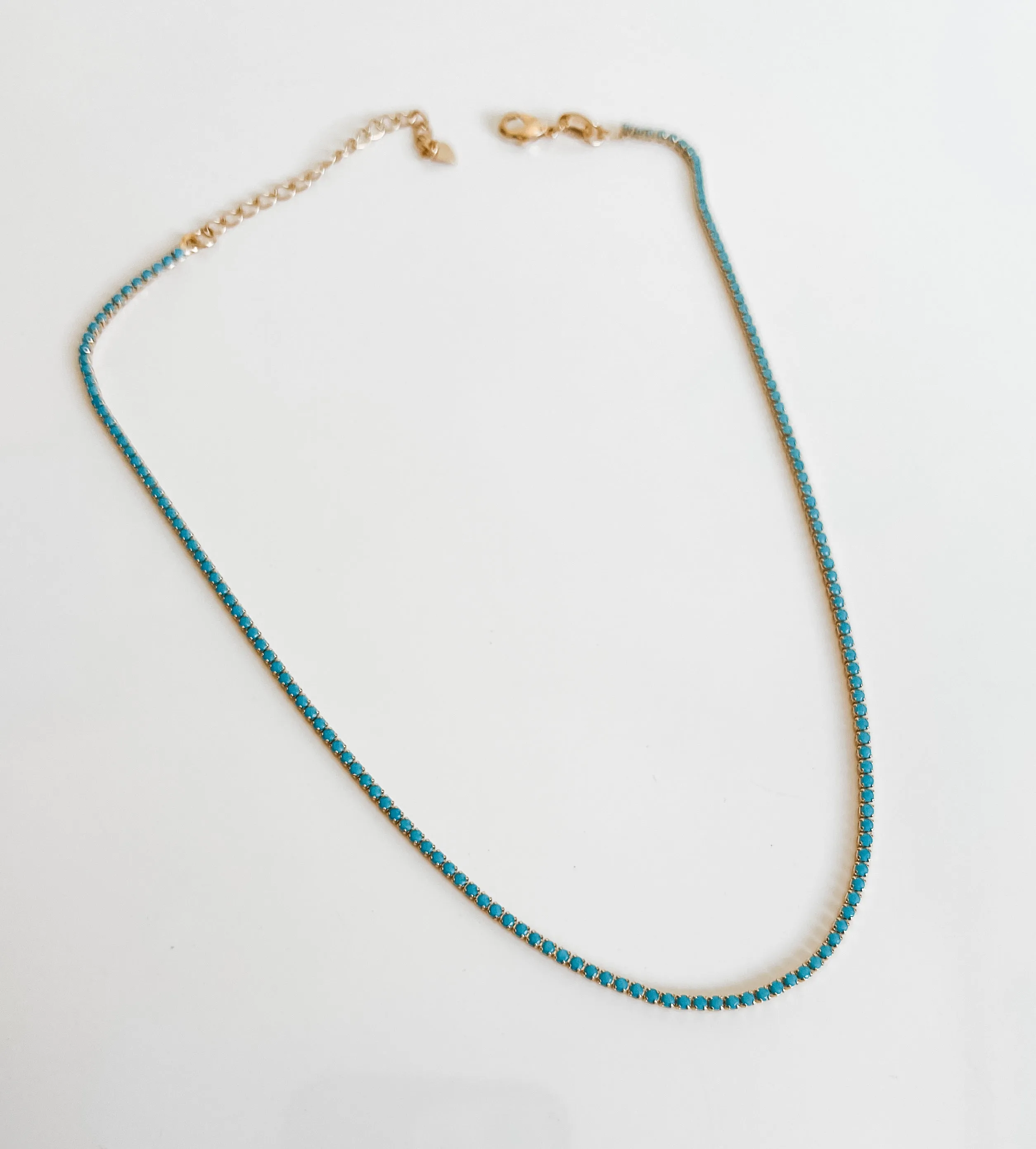 Mini turquoise tennis chain