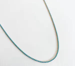 Mini turquoise tennis chain