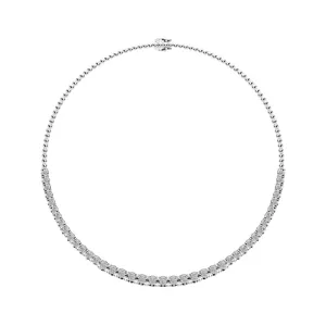 Mirage Tennis Necklace with 1.00ct of Laboratory Grown Diamonds in Sterling Silver and Platinum
