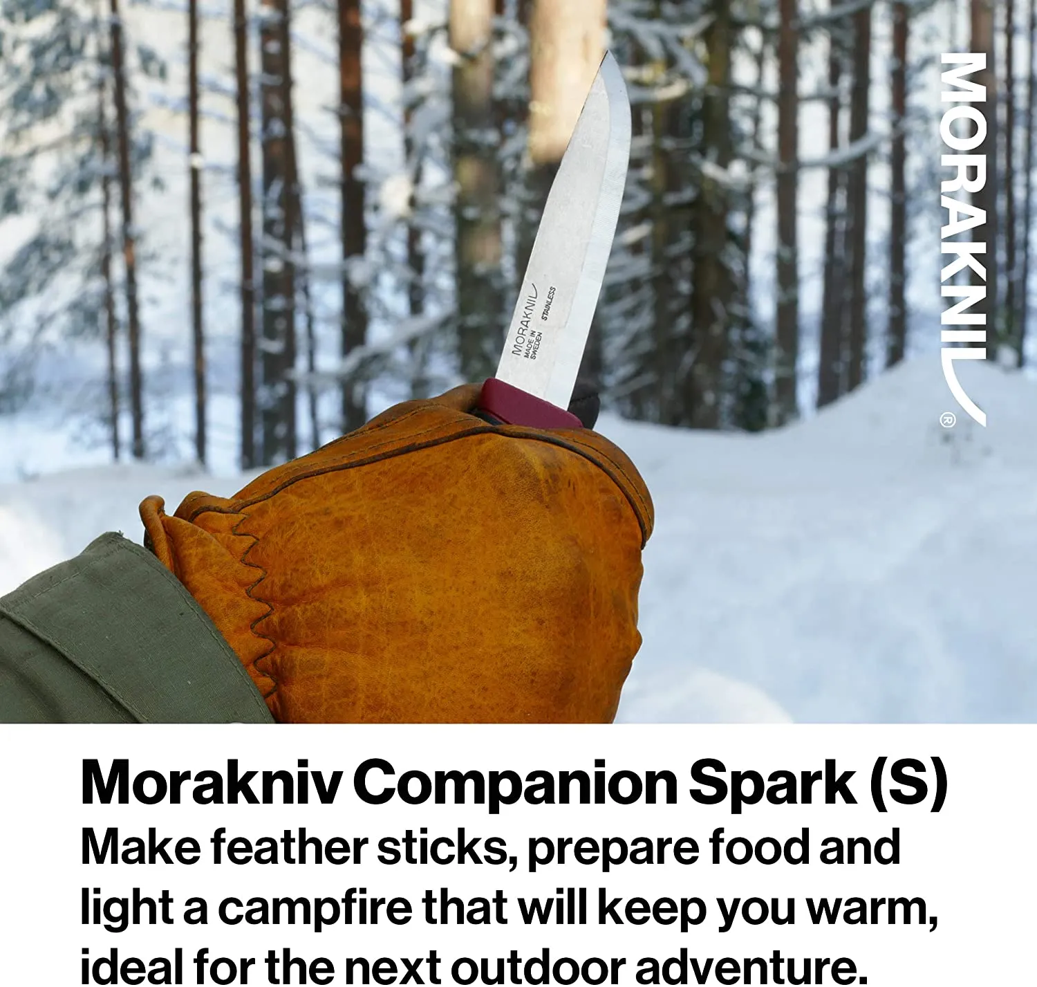 Morakniv Companion Spark Fixed-Blade Outdoor Knife and Fire Starter
