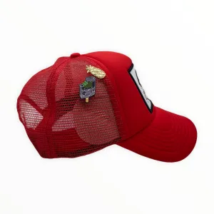 Mr. JHats Cartoon Trucker Hat w/pins
