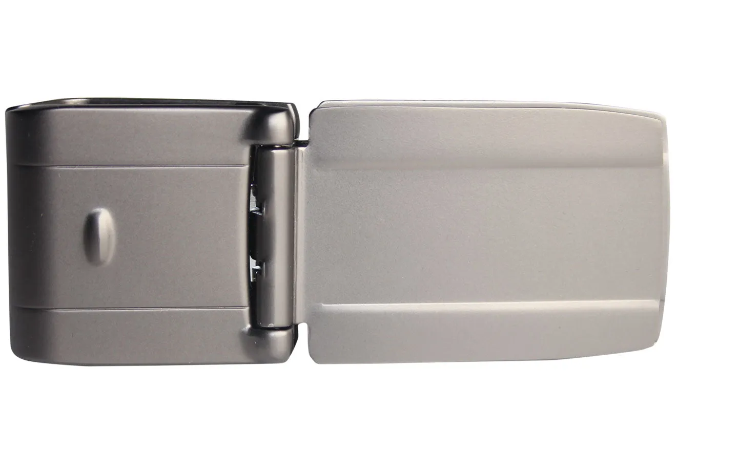 Munich Gunmetal Gray MoneyClamp® with Black Crocodile Wallet