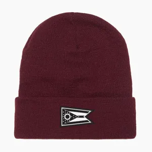 Ohio Flag Cuffed Knit Hat