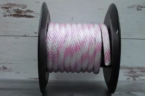 Orchid and White Solid Braided Multifilament Polypropylene Rope
