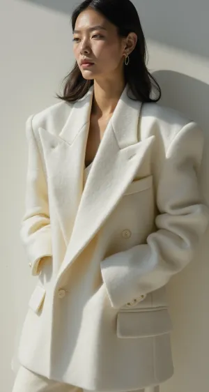 OVERSIZED ANGORA WOOL BLAZER