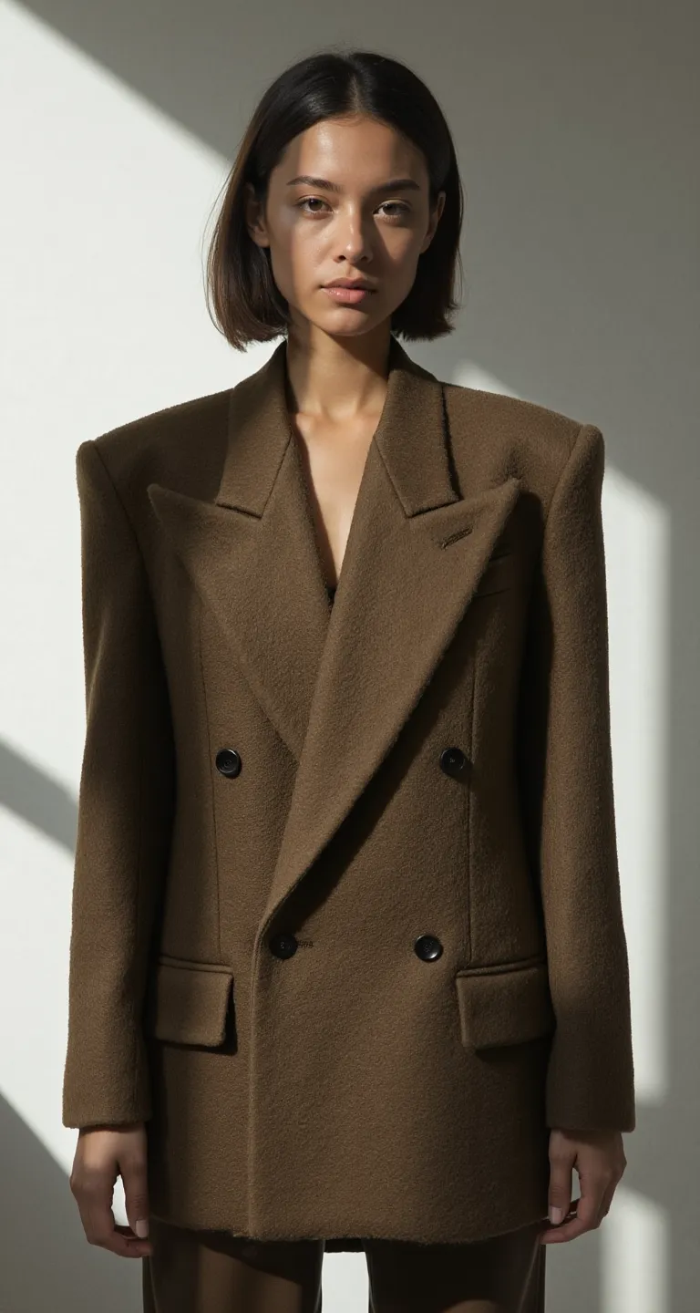 OVERSIZED ANGORA WOOL BLAZER