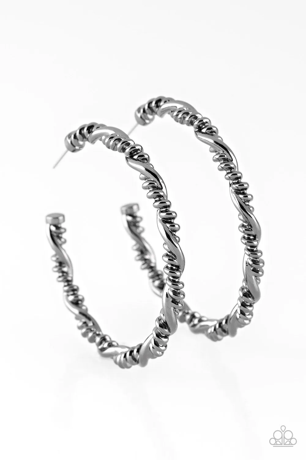 Paparazzi Street Mod Earrings Black