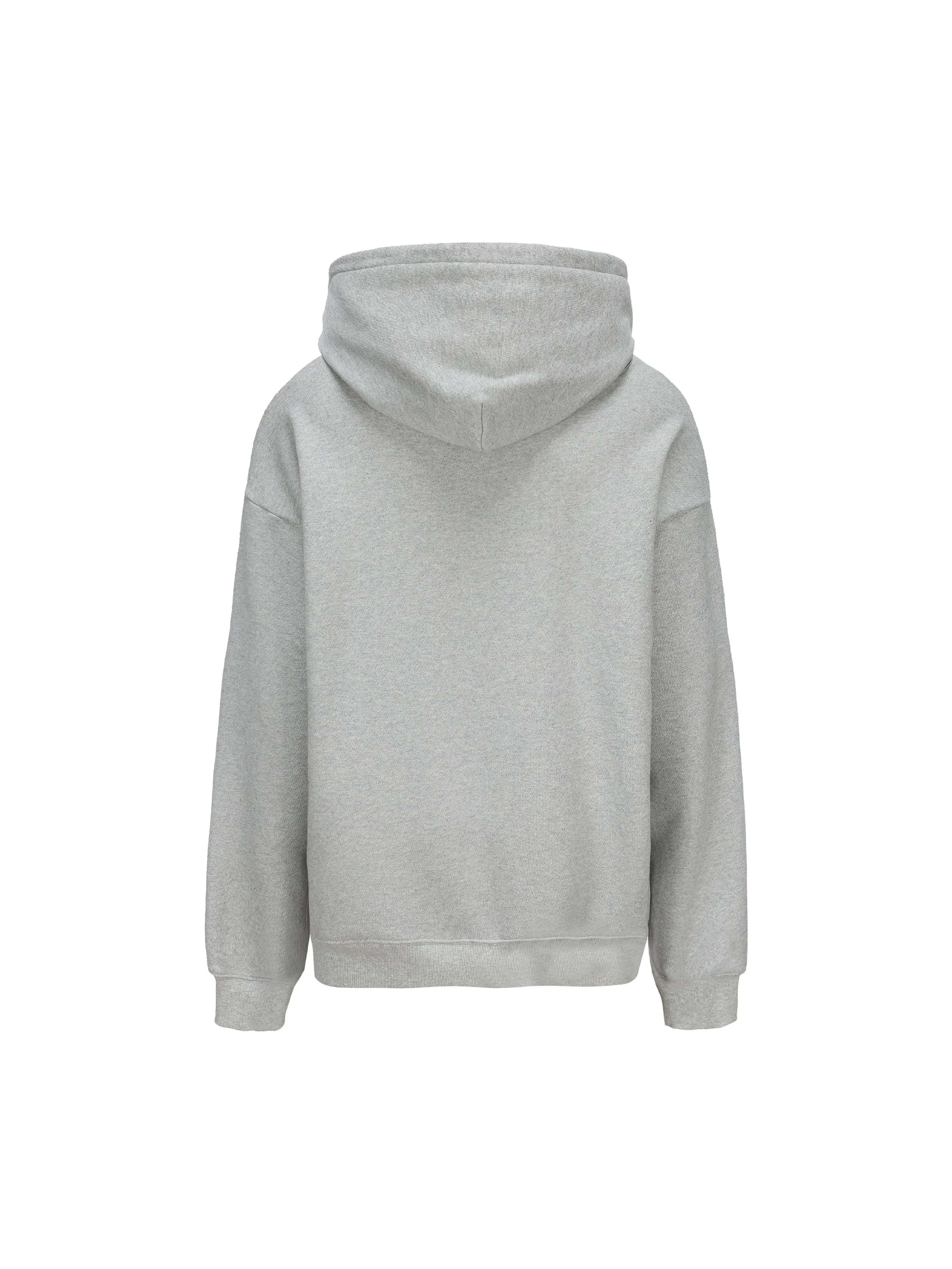 Pearl Grey Casual Panel Hoodie