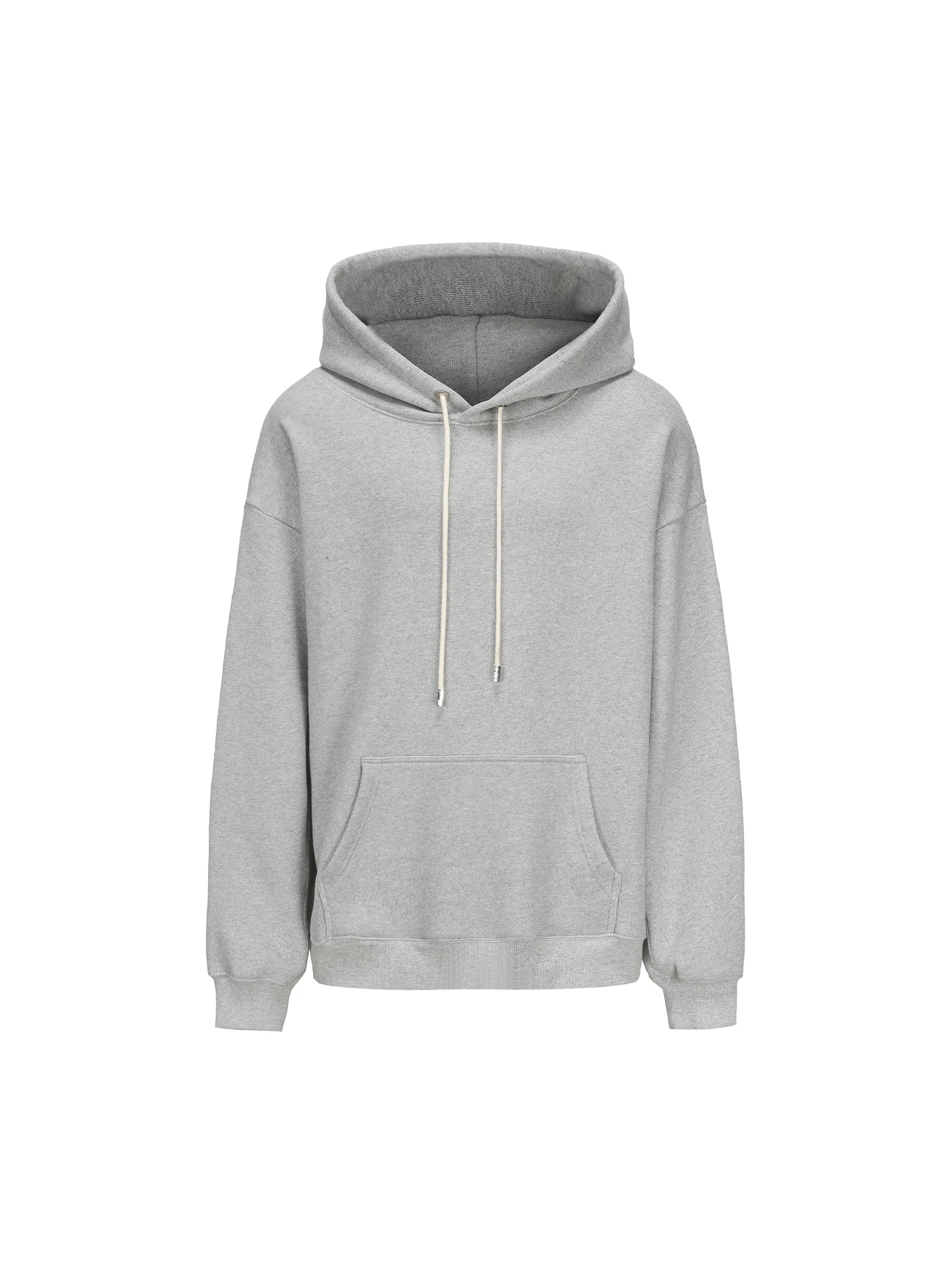 Pearl Grey Casual Panel Hoodie
