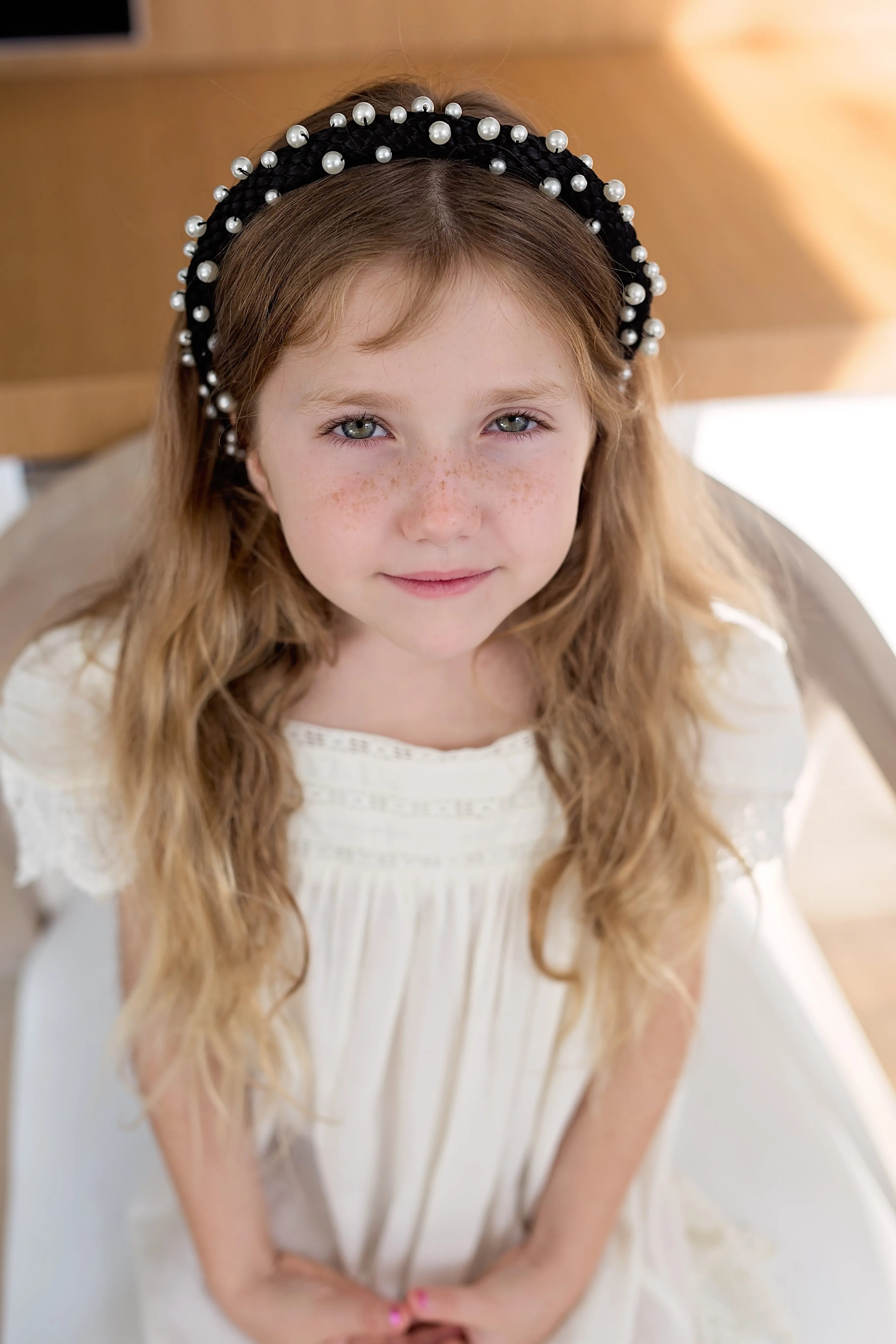 Pearl Queen Headband - Black