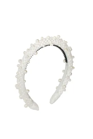 Pearl Queen Women's Headband - Dove White