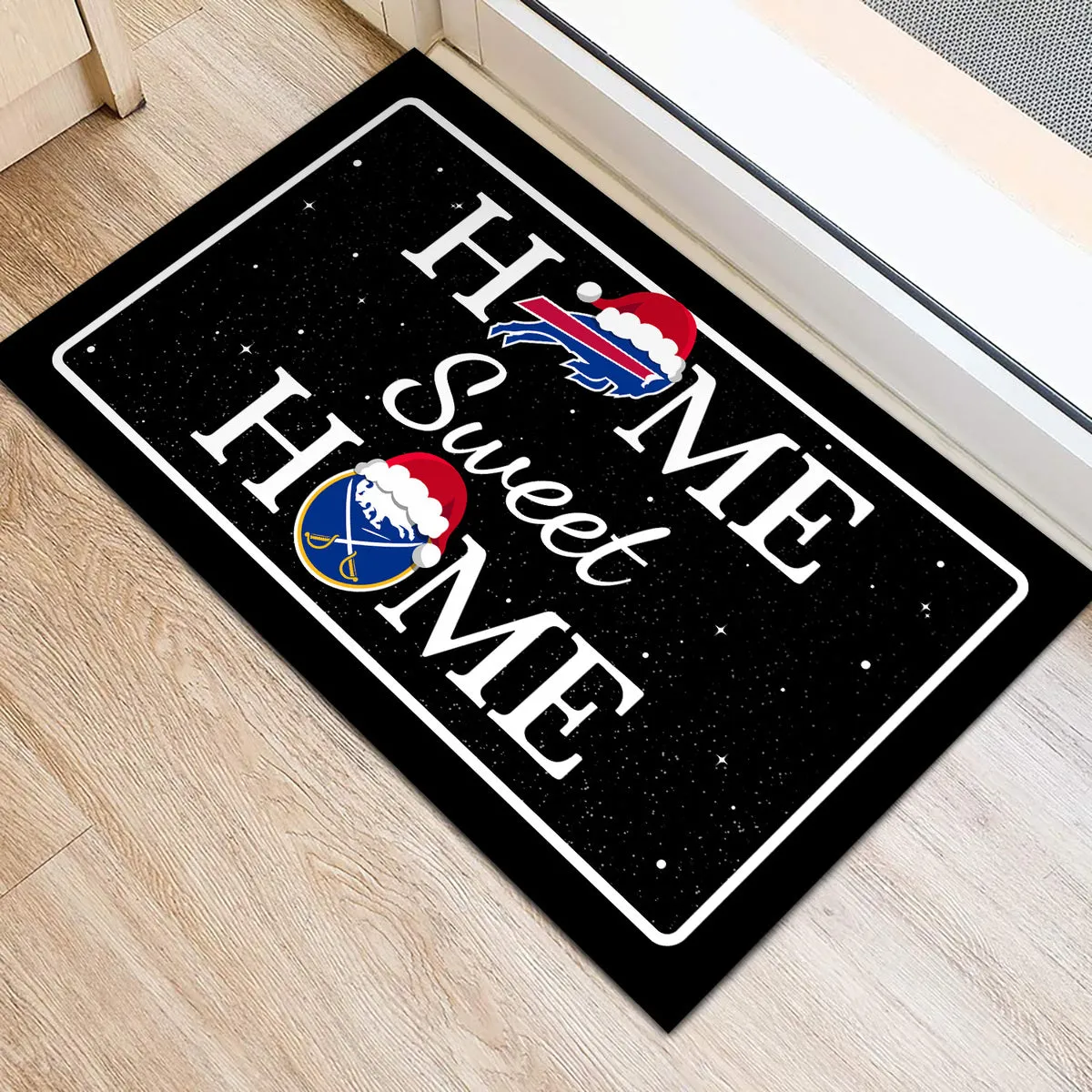 Perfect Christmas Doormat Buffalo B, SBR -  Anti Slip Indoor Doormat