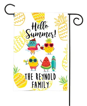 Personalized Summer Garden Flag - Summer Food Pals