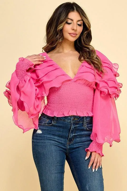 PINK LAYED TOP